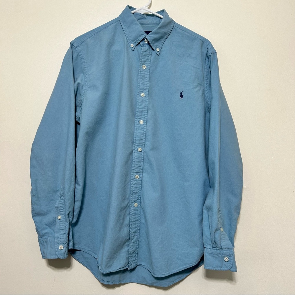 Ralph Lauren Men's Blue Long Sleeve Button Down Shirt Size L